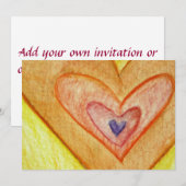 Coeurs d'amitié d'or Invitations ou invitations (Devant / Derrière)