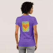 Coeurs d'amitié Rainbow Love Custom Art T-Shirts (Dos entier)