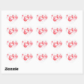 Coeurs d'amour accrocher Sticker Valentine (Feuille)
