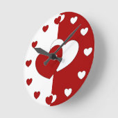 Coeurs D'Amour Autour De L'Horloge - Horloge Rouge (Angle)