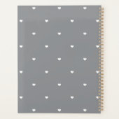 Cœurs d'amour blancs motif gris (Dos)