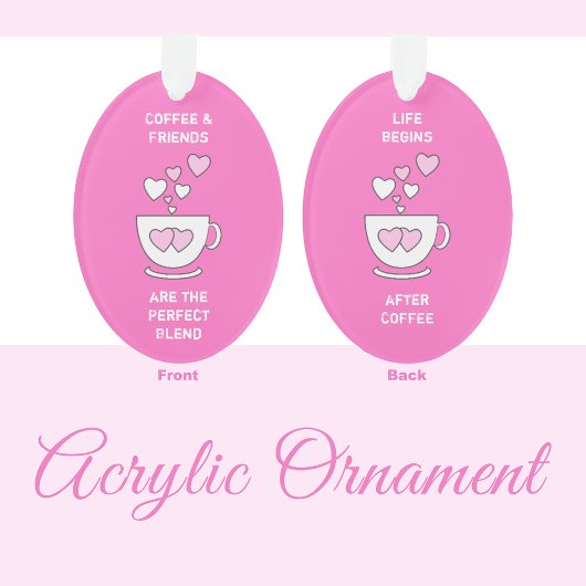 Coeurs d'amour caféine pour amateur de café rose