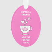 Coeurs d'amour caféine pour amateur de café rose (devant)