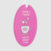 Coeurs d'amour caféine pour amateur de café rose (devant)