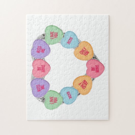 Cœurs d'amour de bonbons de puzzle (Vertical)