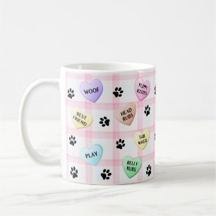 Coeurs d'amour de chien Chien Dit Mug