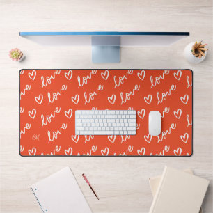 Cœurs d'amour de monogramme & motif de lettrage Ro