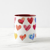 Coeurs d'amour de Valentine-- Tasse 4 de 4 (Centre)