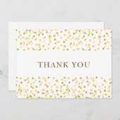 Cœurs d'amour dorés Merci (Devant / Derrière)