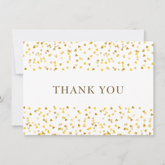 Cœurs d'amour dorés Merci (Devant)