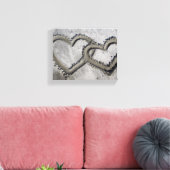Coeurs d'amour du sable toile enveloppée (Insitu(Salon))