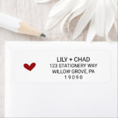 Coeurs d'amour | Étiquette Mariage rouge (En situation)