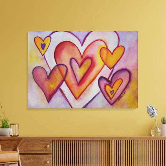 Coeurs d'amour interversible Peinture de toile Imp (Insitu(Salon))