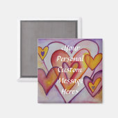 Coeurs d'amour intervertissants Magnets personnali (Recto/Verso)