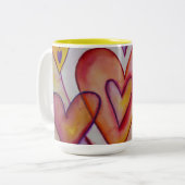 Coeurs d'amour intervertissants Mugs de café perso (Devant gauche)