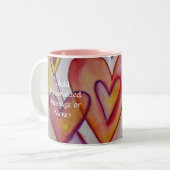 Coeurs d'amour intervertissants Mugs personnalisés (Devant gauche)