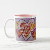 Coeurs d'amour intervertissants Mugs personnalisés (Gauche)