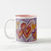 Coeurs d'amour intervertissants Mugs personnalisés (Gauche)