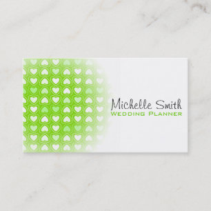 Coeurs d'amour mignons carte de visite wedding pla