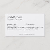 Coeurs d'amour mignons carte de visite wedding pla (Dos)