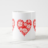 Coeurs d'amour Mug de café géant (Devant)