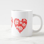 Coeurs d'amour Mug de café géant (Droite)