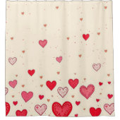 Coeurs d'amour - Rideaux de douche (Devant)