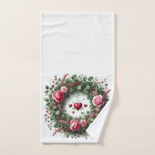 Cœurs d'amour Roses Saint-Valentin (Serviette à main)