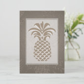 Coeurs d'ananas tropicaux Invitations de mariage (Debout devant)