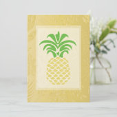 Coeurs d'ananas tropicaux Invitations de mariage (Debout devant)