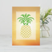 Coeurs d'ananas tropicaux Invitations de mariage (Debout devant)