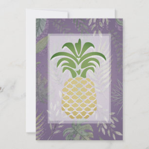 Coeurs d'ananas tropicaux Invitations de mariage