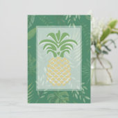 Coeurs d'ananas tropicaux Invitations de mariage (Debout devant)