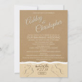 Coeurs d'ananas tropicaux Invitations de mariage (Dos)