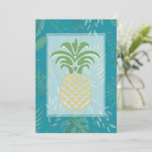 Coeurs d'ananas tropicaux Invitations de mariage (Debout devant)