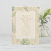 Coeurs d'ananas tropicaux Invitations de mariage (Debout devant)