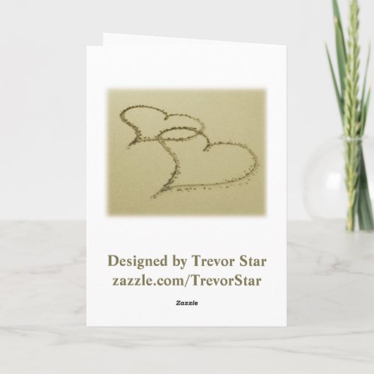 Coeurs Dans Le Faire-part Mariage De Sable (Dos)