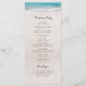 Coeurs dans le programme de mariage plage de sable (Dos)