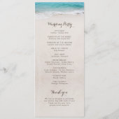 Coeurs dans le programme de mariage plage de sable (Dos)