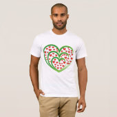 Coeurs Dans Les Coeurs Mens T-Shirt (Devant entier)