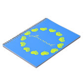 Coeurs dans un cercle sur un Carnet de journal Tur (Côté gauche)