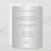 Coeurs d'argent faire-part de mariage (Dos)