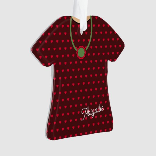 Coeurs d'art folklorique Motif Robe de Noël & Pend (devant)