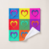 Coeurs d'art pop (Gant de toilette)
