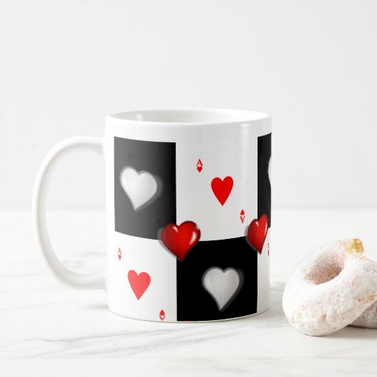 Coeurs d'as Mug (Avec donut)