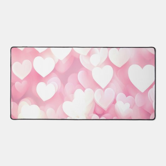 Coeurs De Bokeh Rose Et Blanc (Recto)