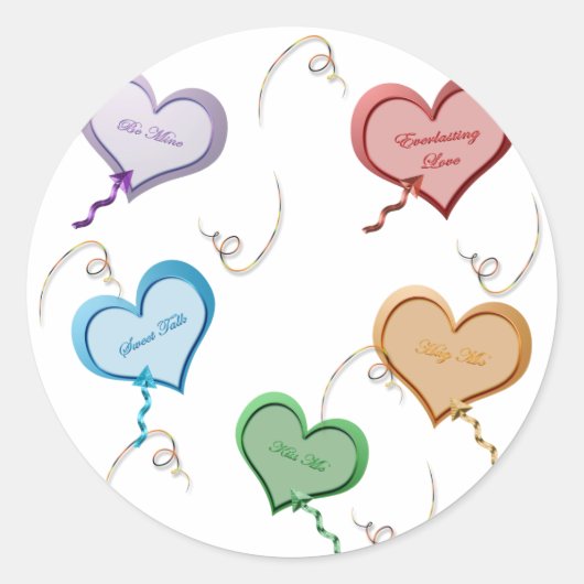 Coeurs de bonbons Stickers Saint-Valentin (Devant)