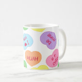 Coeurs de bonbons Valentines Mug (Devant droit)