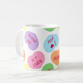 Coeurs de bonbons Valentines Mug (Devant gauche)