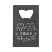 Coeurs de calèche-cadeaux du 19e anniversaire (Dos)